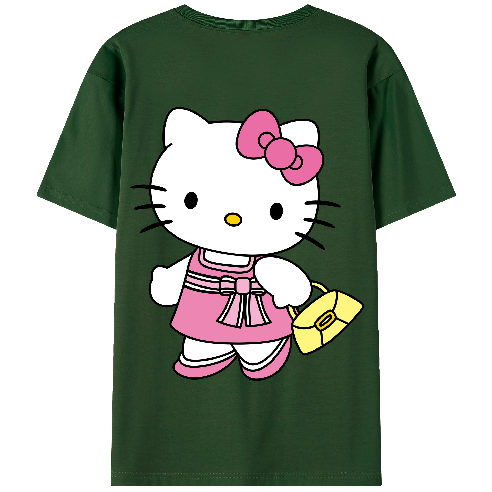 （画像用） Hello Kitty ハローキティ 綿100％半袖Tシャツ（背面プリント）